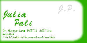 julia pali business card